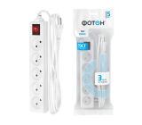 Extension cord 10A 2500W, 3x5
